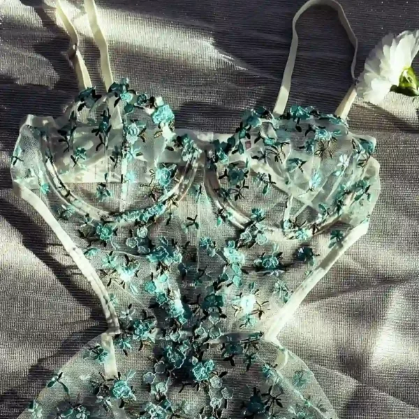 Azure Blossom Bodysuit