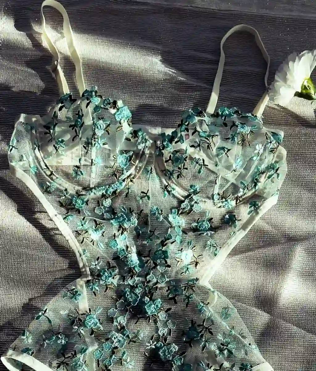 Azure Blossom Bodysuit