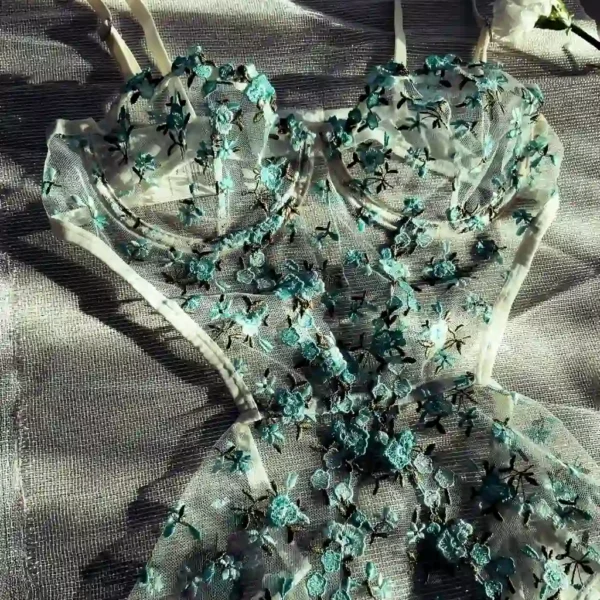 Azure Blossom Bodysuit