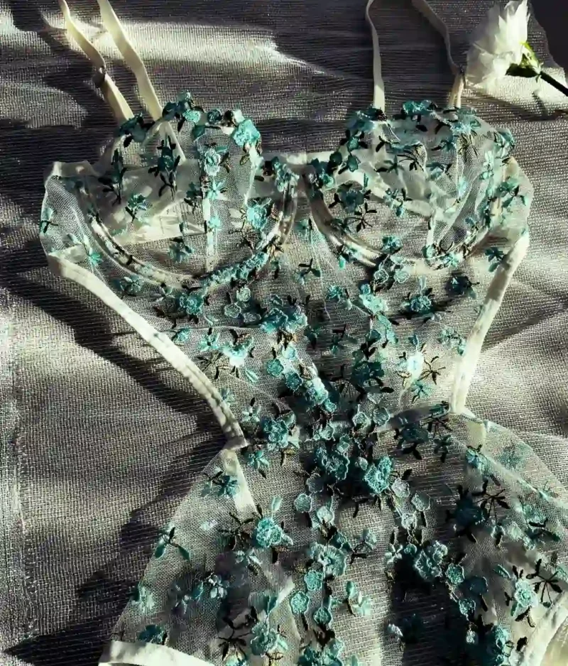 Azure Blossom Bodysuit