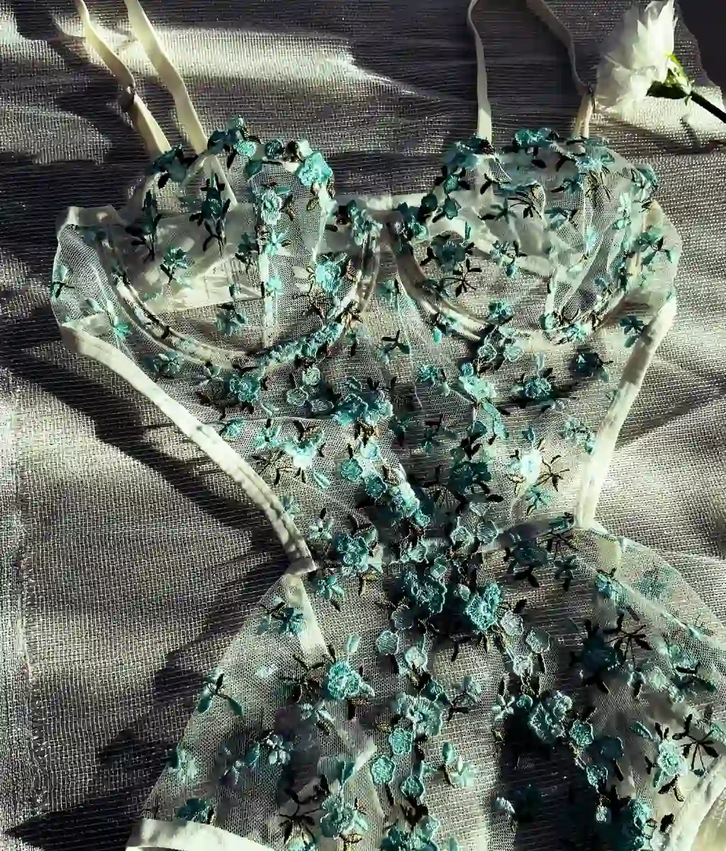 Azure Blossom Bodysuit