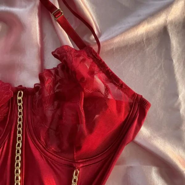 Velour Rouge Bralet Set