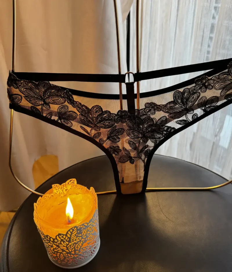Velour Noir Bralet set